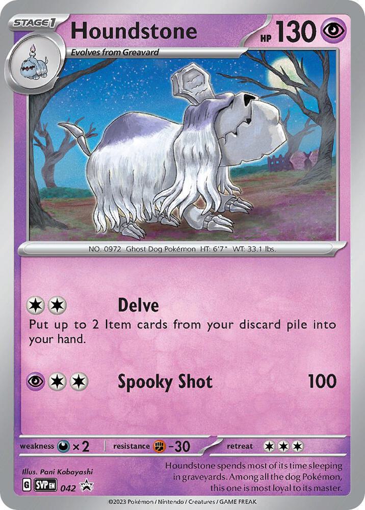 Houndstone 042 card from SV: Scarlet & Violet Promo Cards
