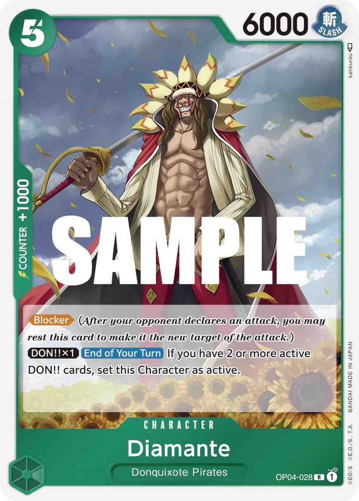 Diamante OP04-028 card from Kingdoms of Intrigue