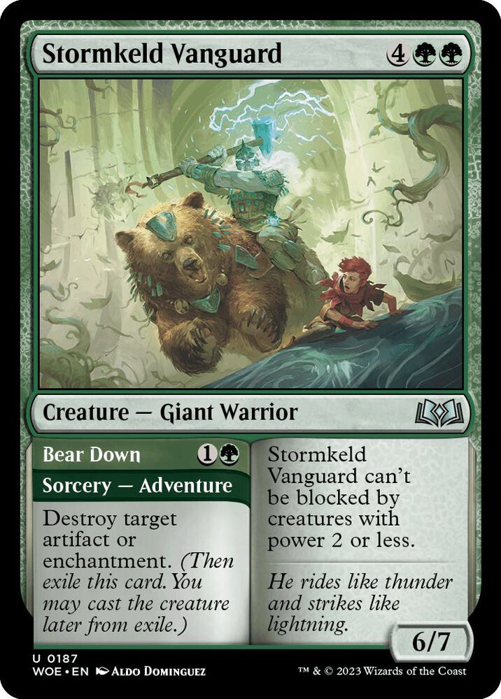 Stormkeld Vanguard 187 card from Wilds of Eldraine