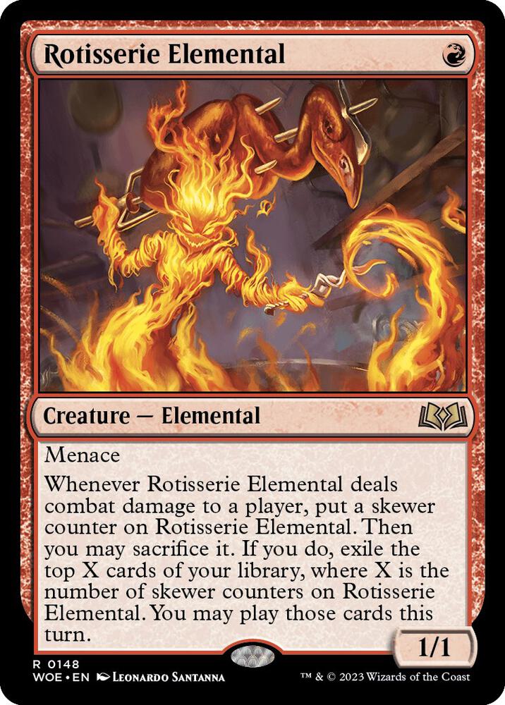 Rotisserie Elemental 148 card from Wilds of Eldraine
