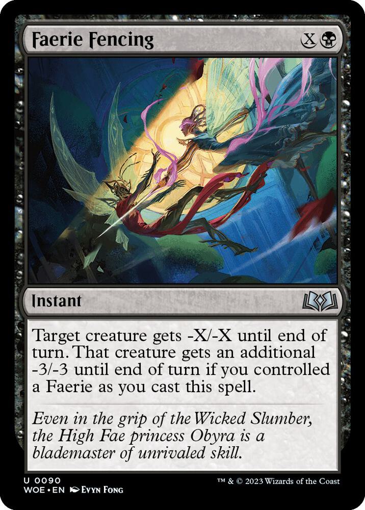Faerie Fencing 90 card from Wilds of Eldraine