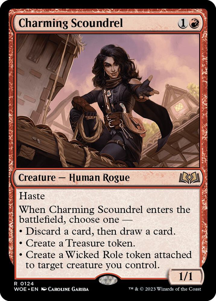 Charming Scoundrel 124 card from Wilds of Eldraine
