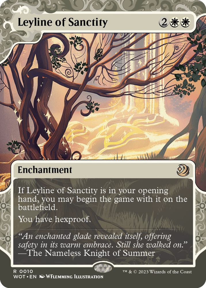 Leyline of Sanctity 10 card from Wilds of Eldraine: Enchanting Tales