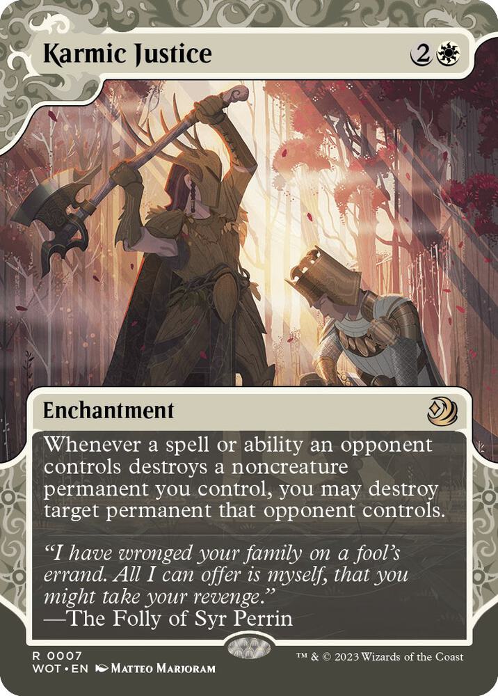 Karmic Justice 7 card from Wilds of Eldraine: Enchanting Tales
