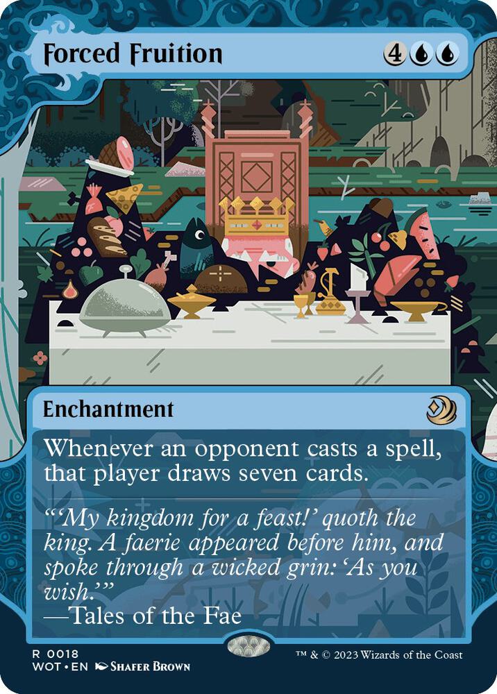 Forced Fruition 18 card from Wilds of Eldraine: Enchanting Tales