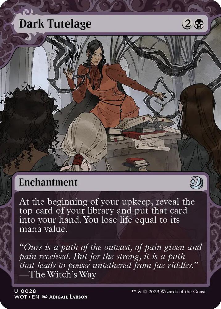 Dark Tutelage 28 card from Wilds of Eldraine: Enchanting Tales