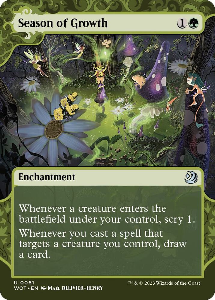 Season of Growth 61 card from Wilds of Eldraine: Enchanting Tales