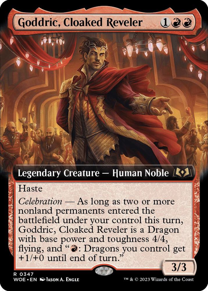 Goddric, Cloaked Reveler (Extended Art) 347 card from Wilds of Eldraine