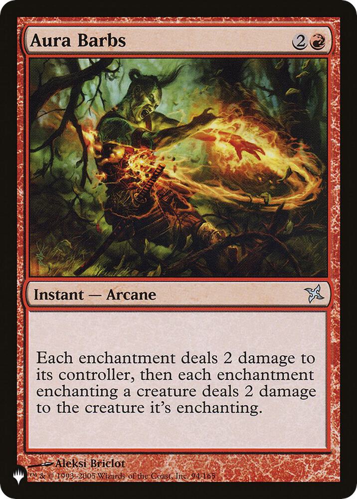 Aura Barbs 94/165 card from The List Reprints