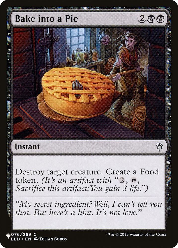 Bake into a Pie 076/269 card from The List Reprints