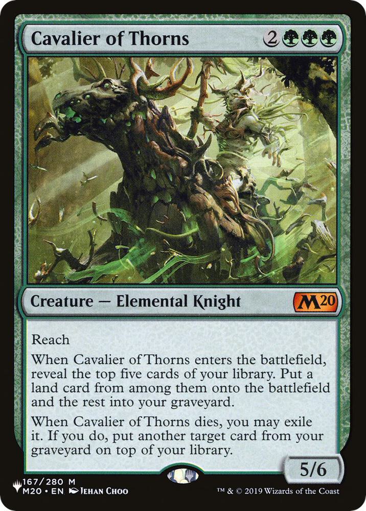 Cavalier of Thorns 167/280 card from The List Reprints