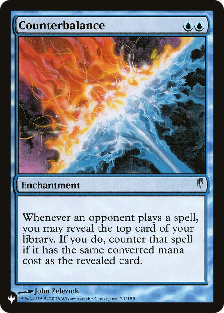 Counterbalance 31/155 card from The List Reprints