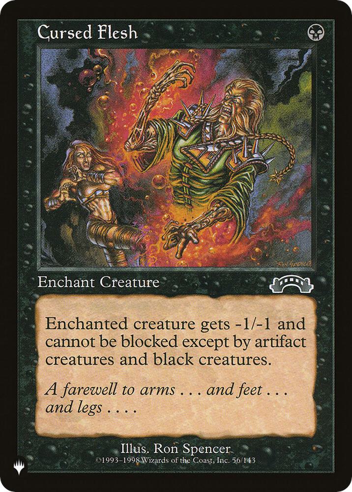 Cursed Flesh 56/143 card from The List Reprints