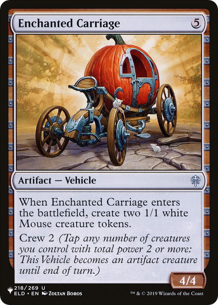 Enchanted Carriage 218/269 card from The List Reprints