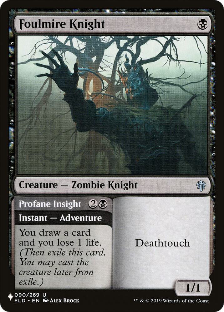 Foulmire Knight (ELD) 090/269 card from The List Reprints