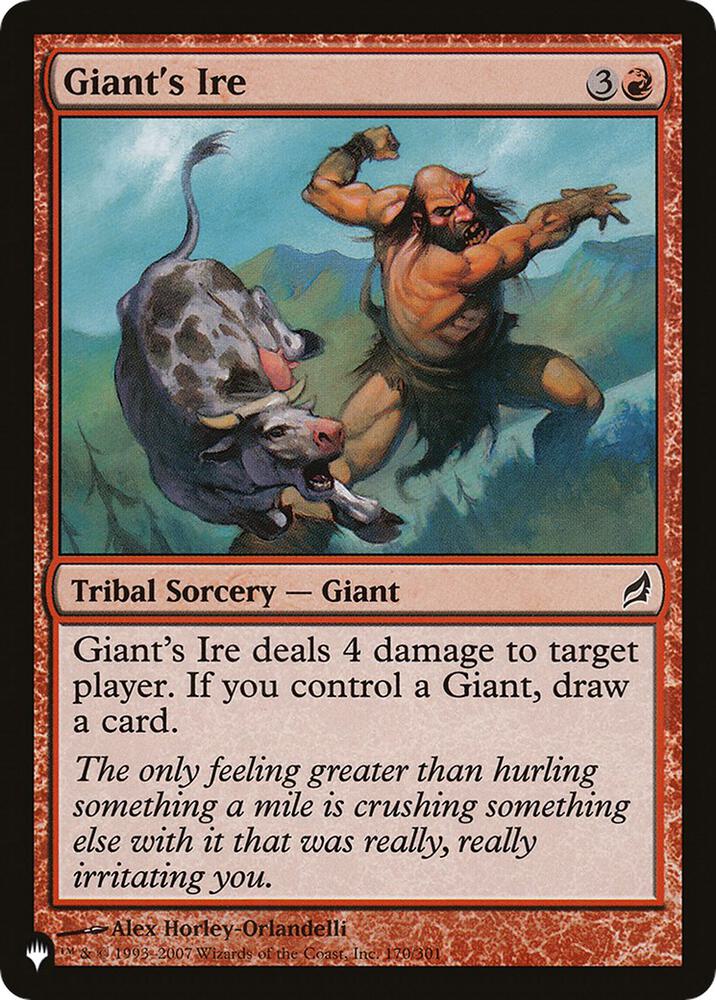 Giant's Ire 170/301 card from The List Reprints