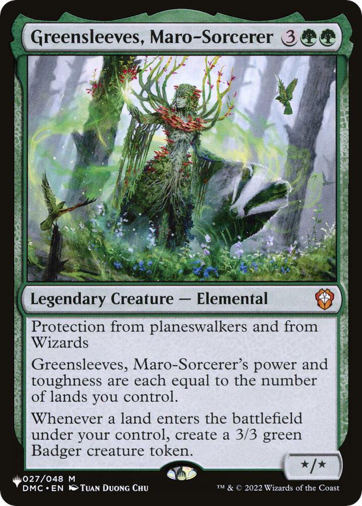 Greensleeves, Maro-Sorcerer 027/048 card from The List Reprints