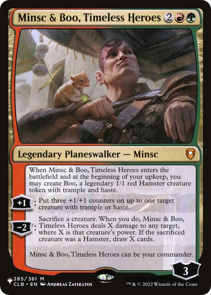 Minsc & Boo, Timeless Heroes 285/361 card from The List Reprints