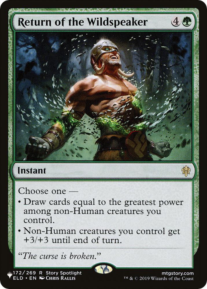 Return of the Wildspeaker 172/269 card from The List Reprints