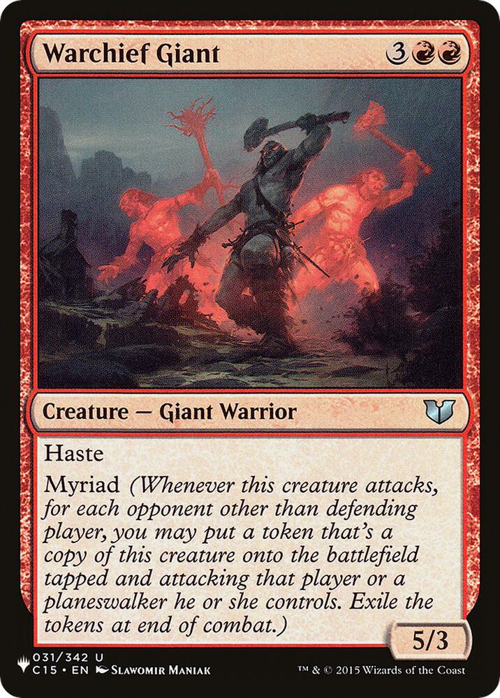 Warchief Giant 031/342 card from The List Reprints