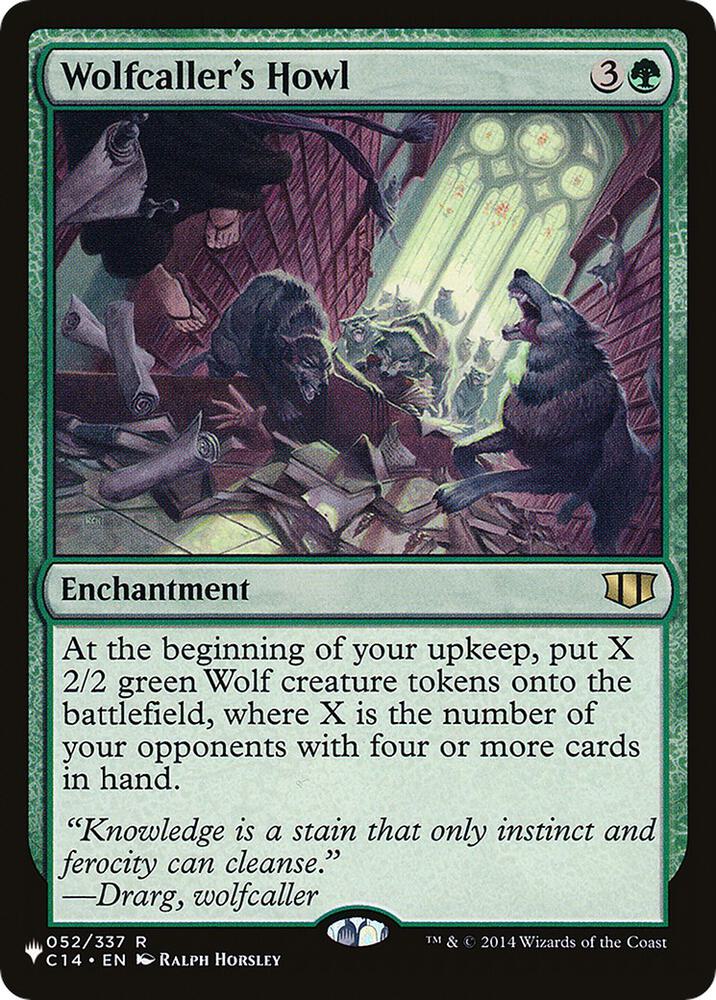 Wolfcaller's Howl 052/337 card from The List Reprints