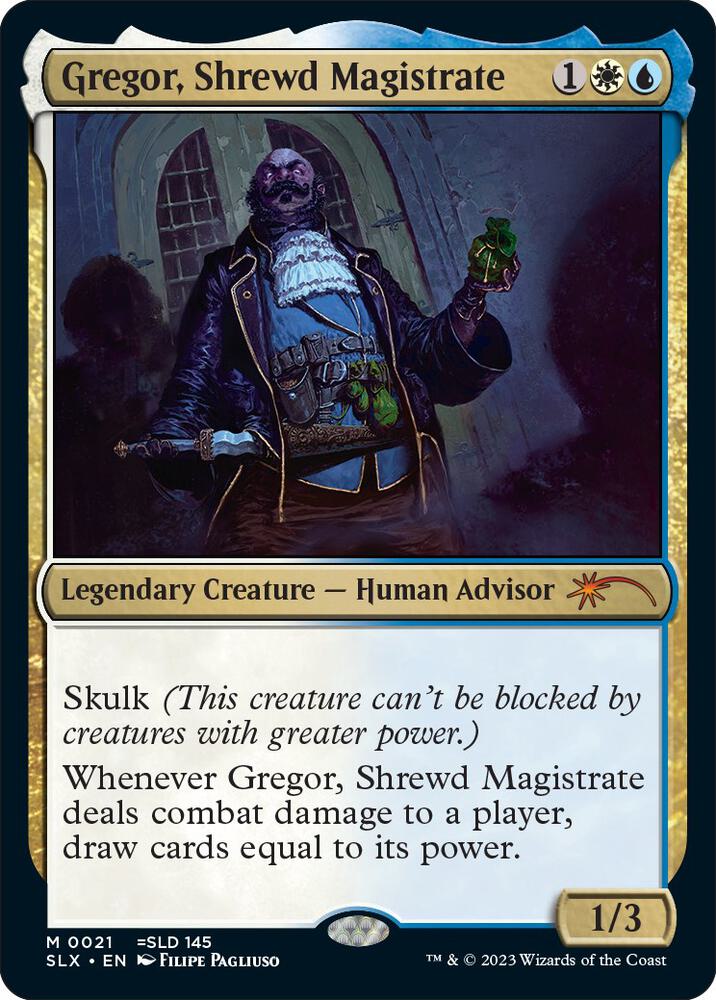Gregor, Shrewd Magistrate 21 card from SLX Cards
