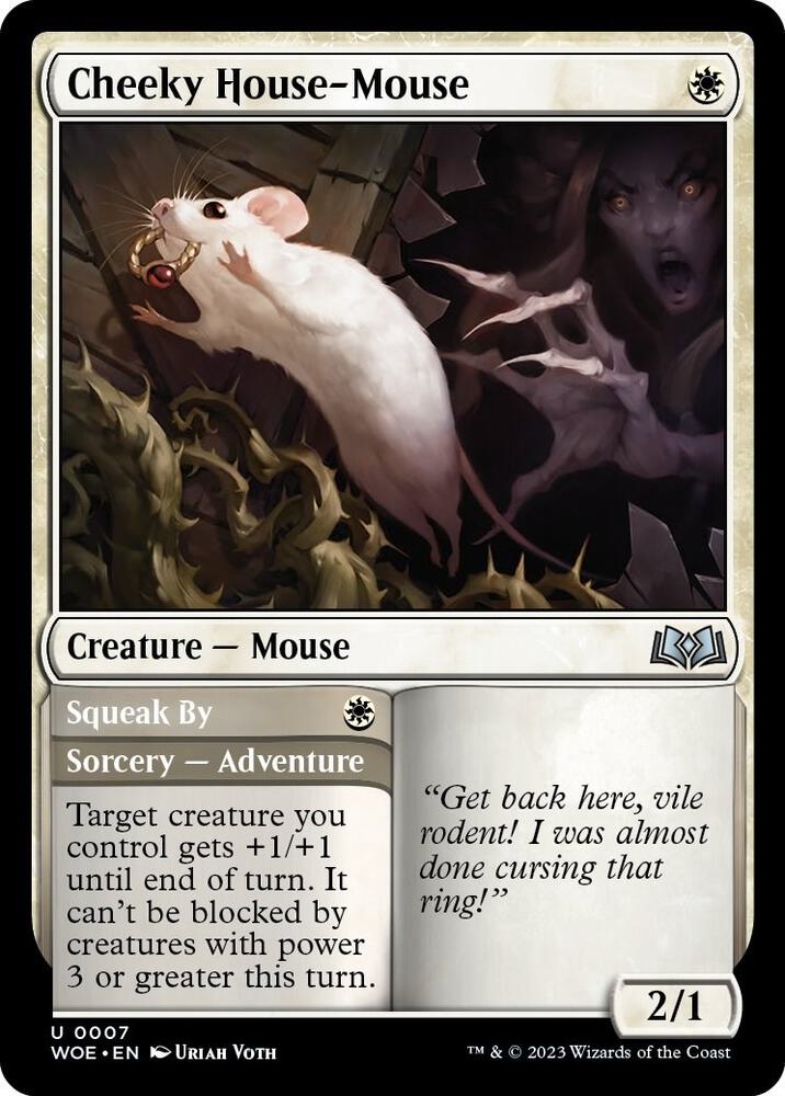 Cheeky House-Mouse 7 card from Wilds of Eldraine