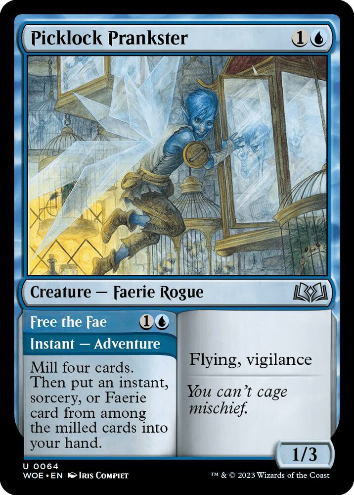Picklock Prankster 64 card from Wilds of Eldraine