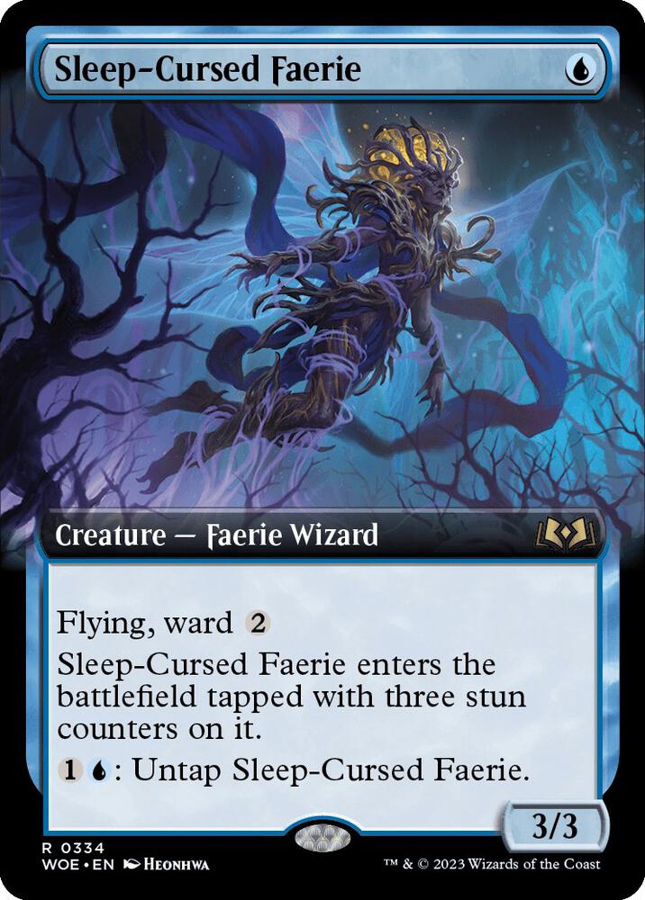 Sleep-Cursed Faerie (Extended Art) 334 card from Wilds of Eldraine