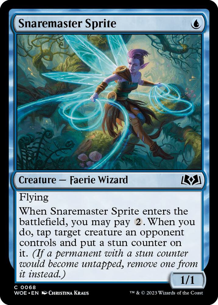 Snaremaster Sprite 68 card from Wilds of Eldraine