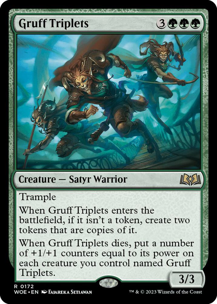 Gruff Triplets 172 card from Wilds of Eldraine