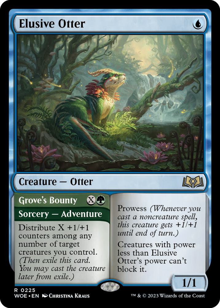 Elusive Otter 225 card from Wilds of Eldraine