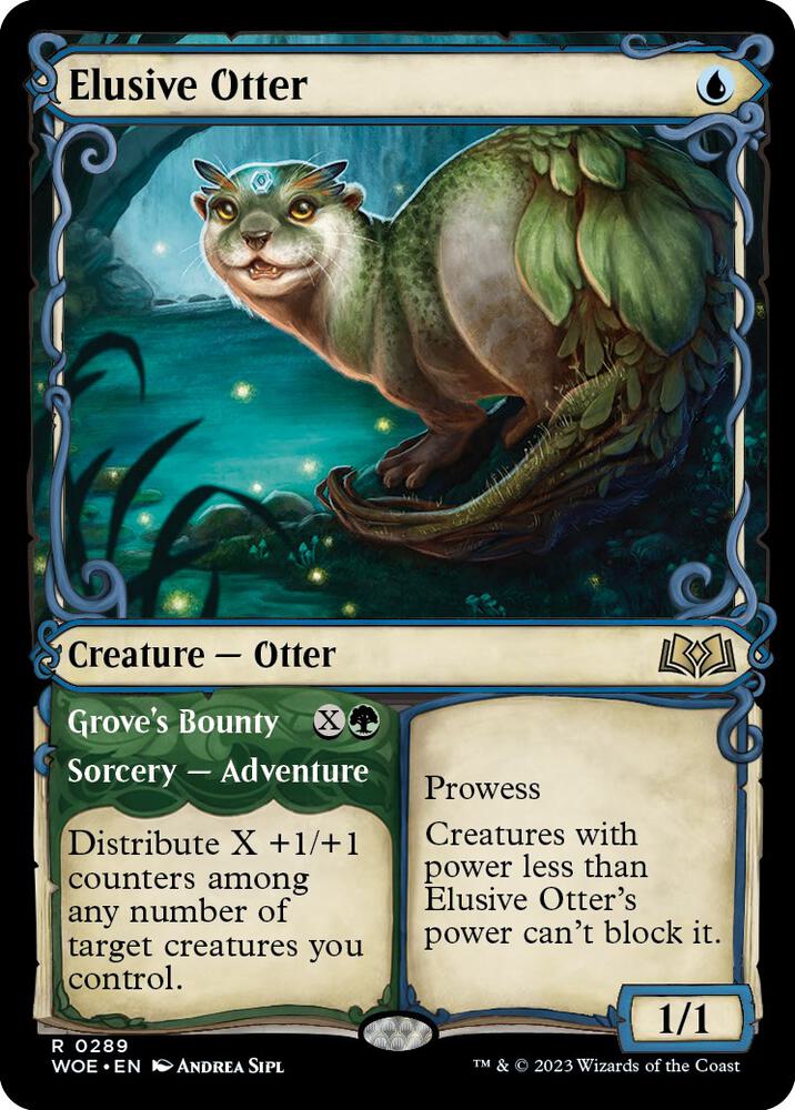 Elusive Otter (Showcase) 289 card from Wilds of Eldraine