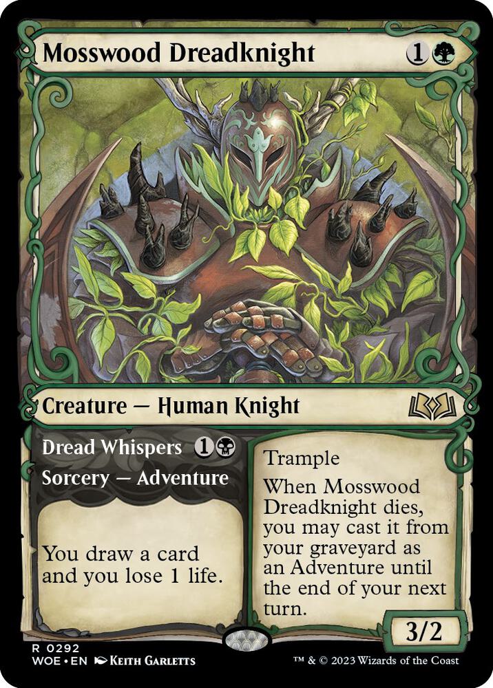 Mosswood Dreadknight (Showcase) 292 card from Wilds of Eldraine