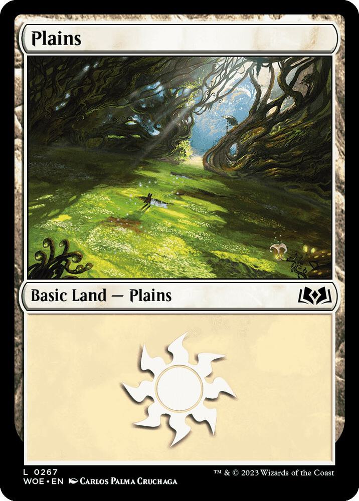 Plains 267 card from Wilds of Eldraine