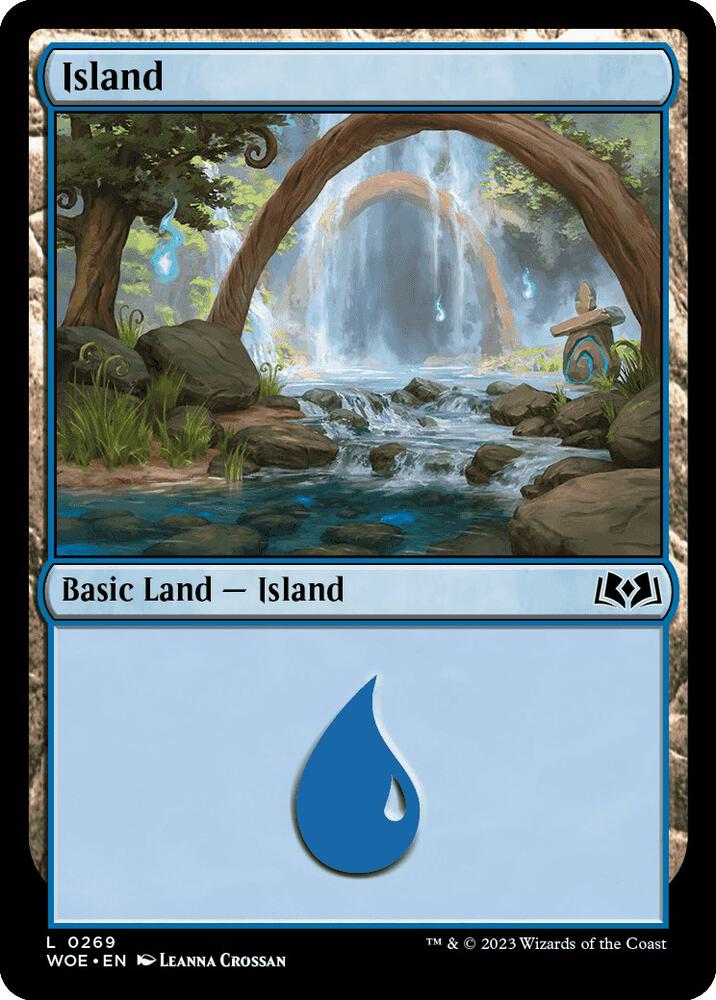 Island 269 card from Wilds of Eldraine