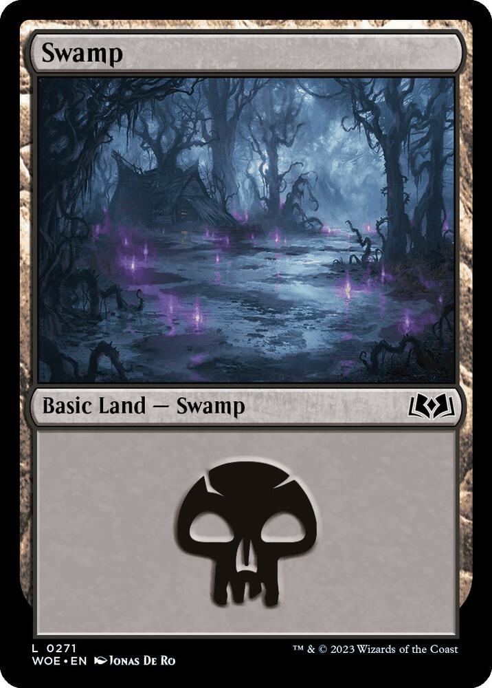 Swamp 271 card from Wilds of Eldraine