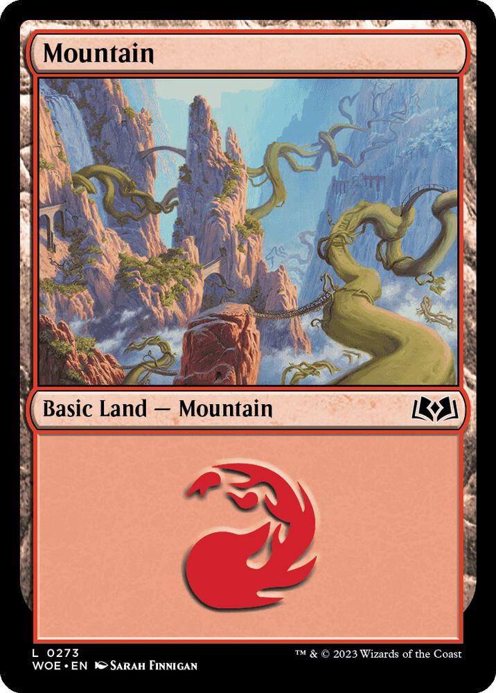 Mountain 273 card from Wilds of Eldraine