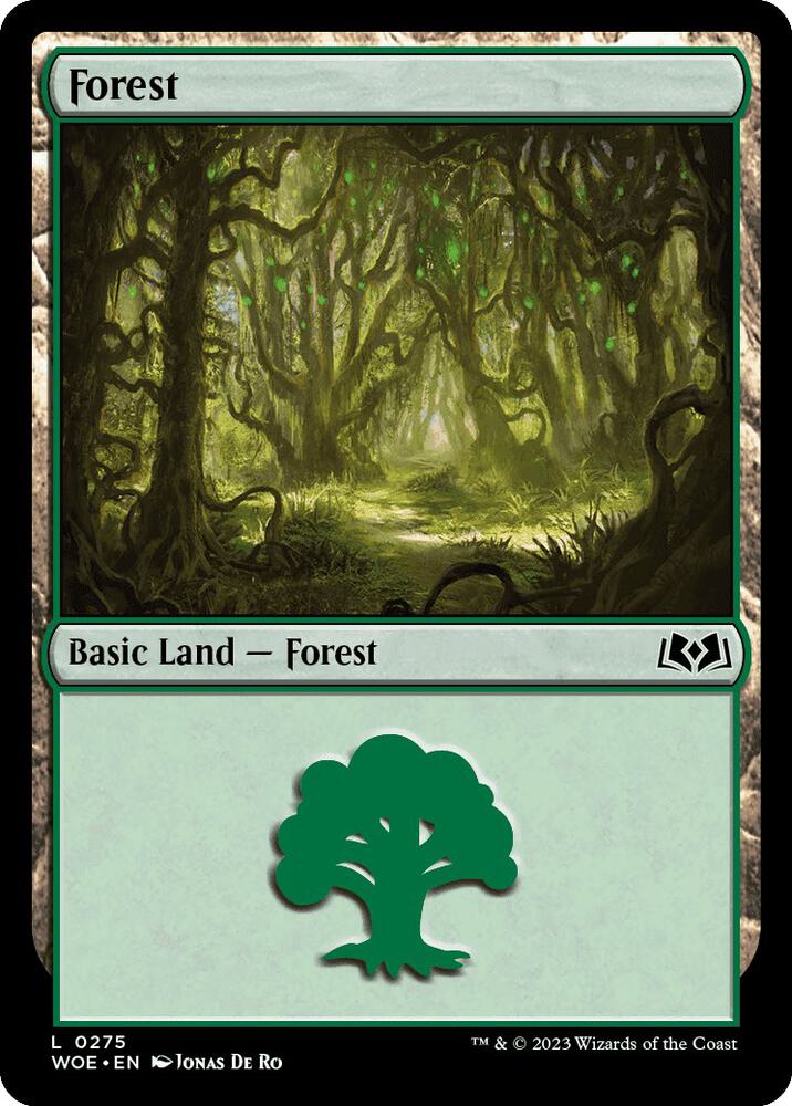 Forest 275 card from Wilds of Eldraine