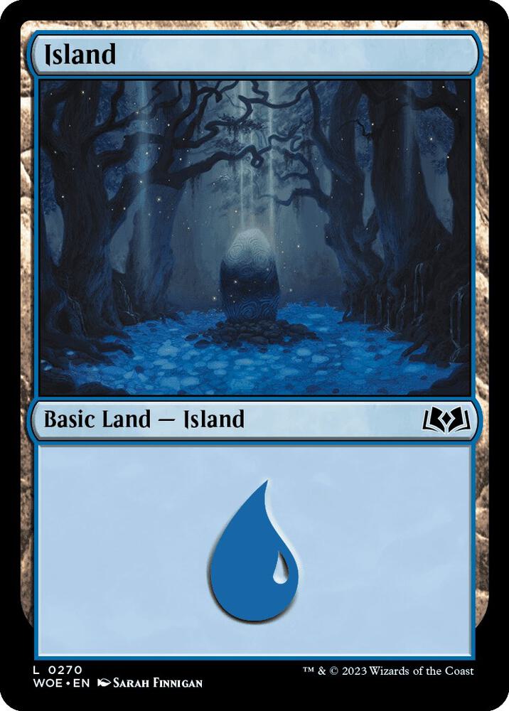 Island 270 card from Wilds of Eldraine