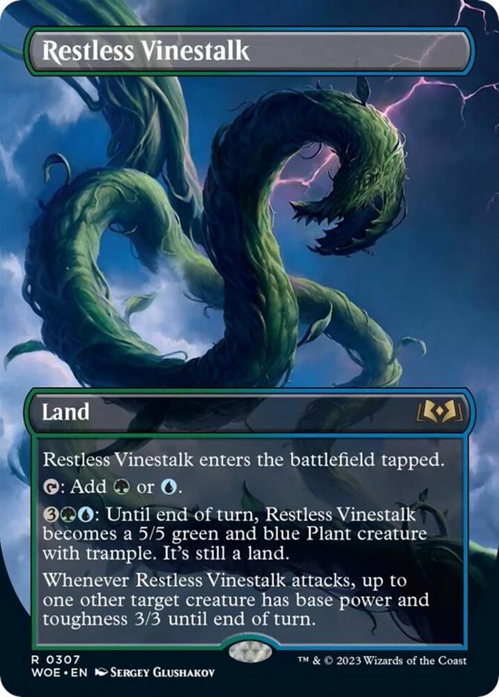 Restless Vinestalk (Borderless) 307 card from Wilds of Eldraine
