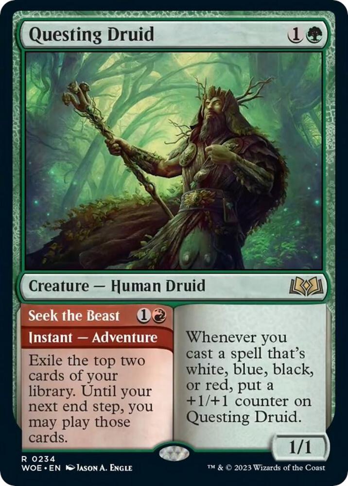 Questing Druid 234 card from Wilds of Eldraine