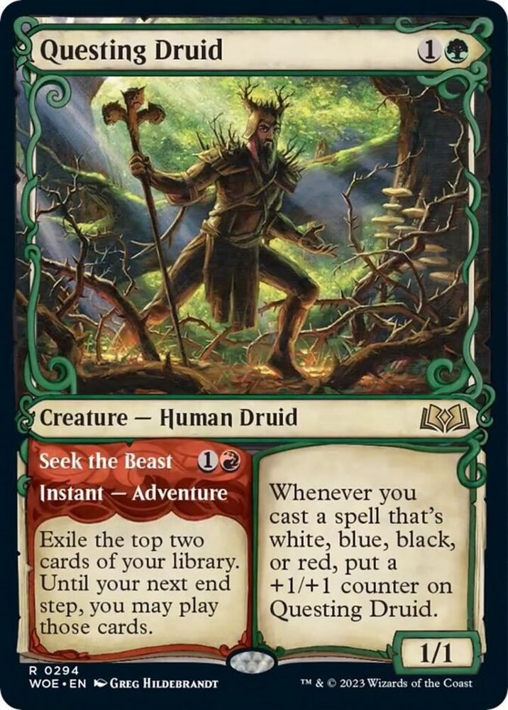 Questing Druid (Showcase) 294 card from Wilds of Eldraine