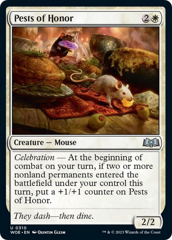 Pests of Honor 310 card from Wilds of Eldraine