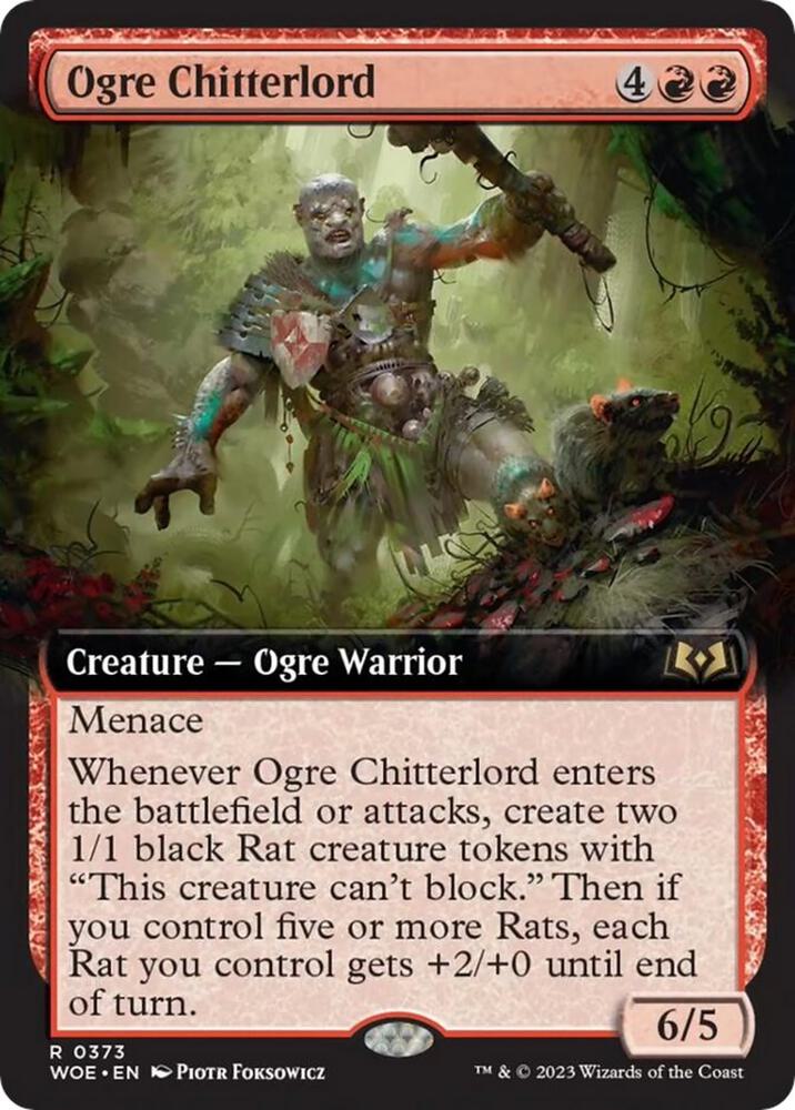 Ogre Chitterlord (Extended Art) 373 card from Wilds of Eldraine
