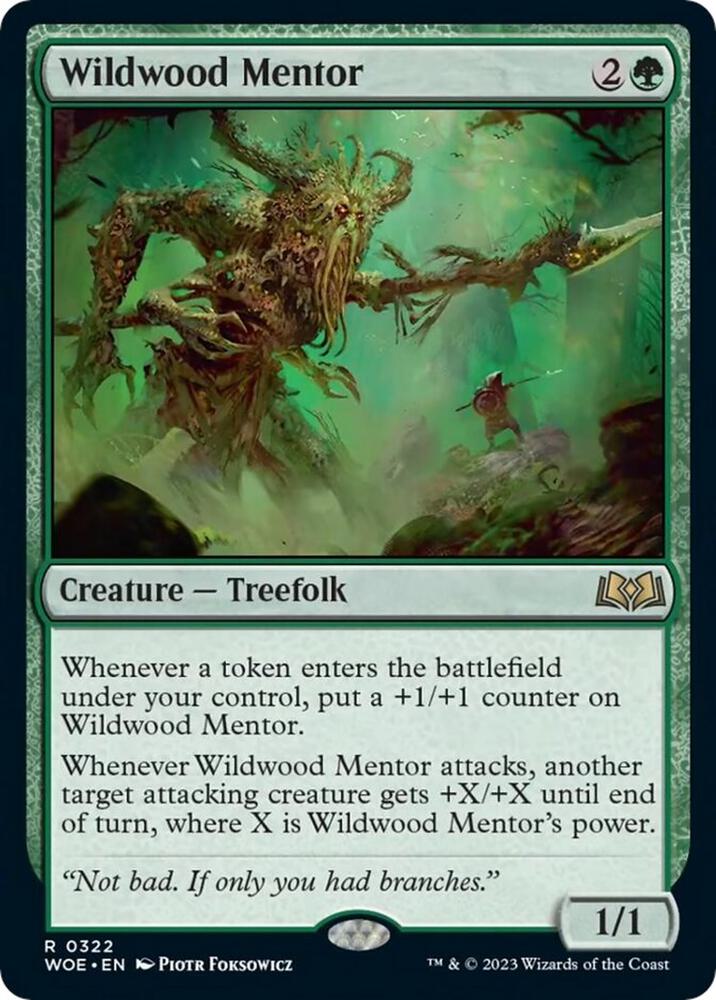 Wildwood Mentor 322 card from Wilds of Eldraine