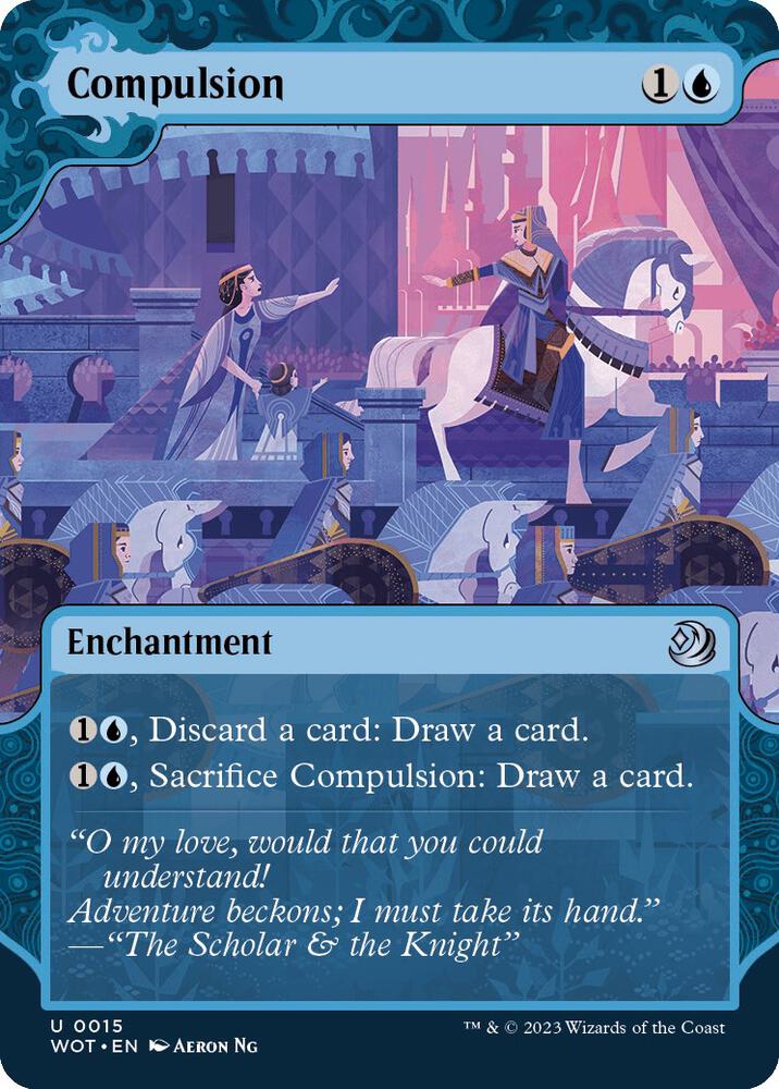 Compulsion 15 card from Wilds of Eldraine: Enchanting Tales