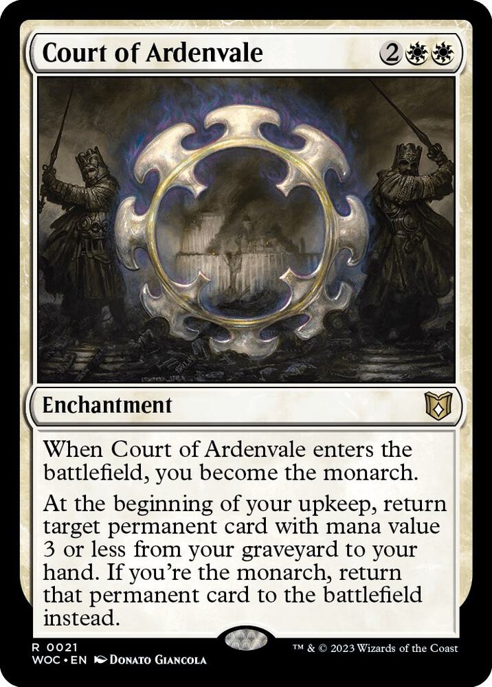 Court of Ardenvale 21 card from Commander: Wilds of Eldraine