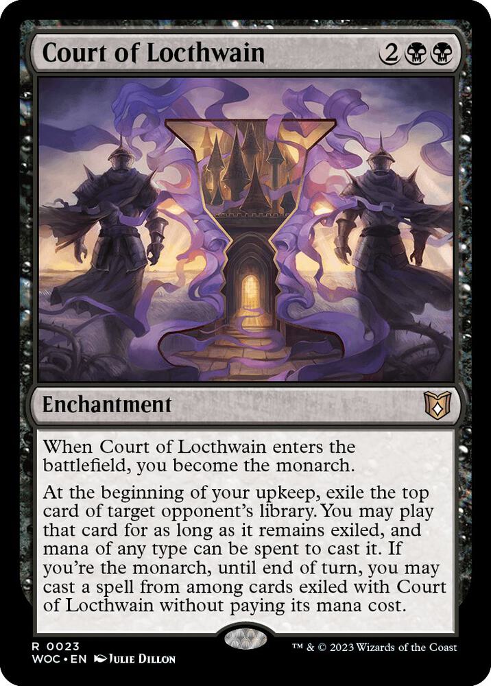 Court of Locthwain 23 card from Commander: Wilds of Eldraine