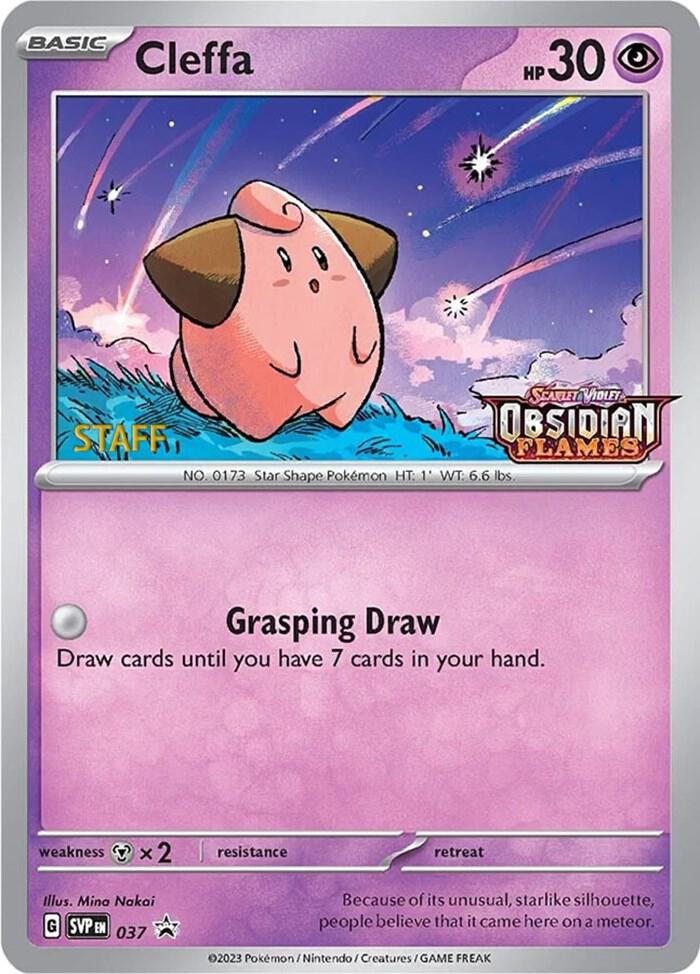 Cleffa (Prerelease) [Staff] 037 card from SV: Scarlet & Violet Promo Cards